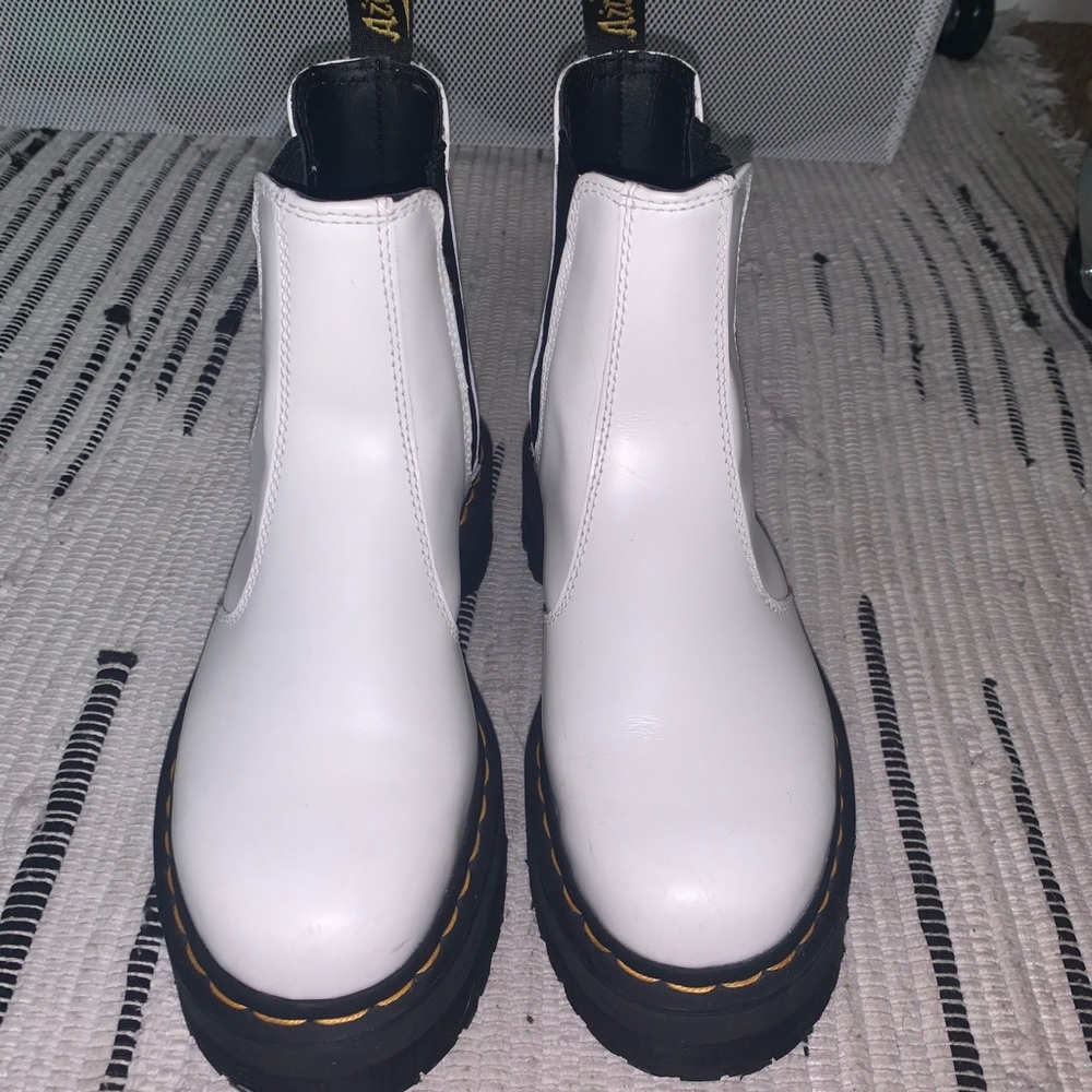 White platform doc martens